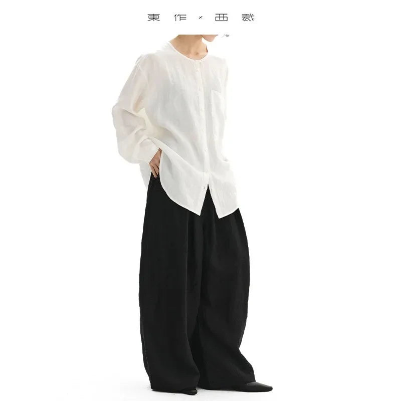Natural Fiber Linen Pants