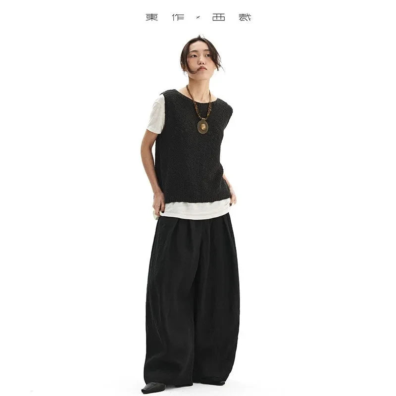 Natural Fiber Linen Pants