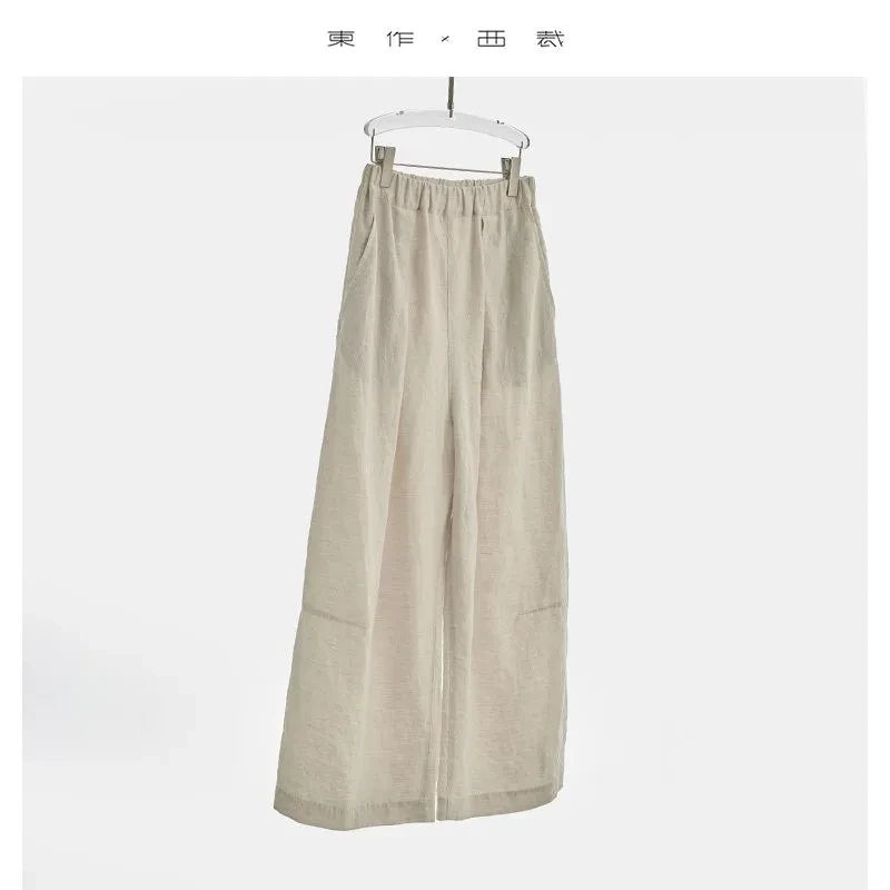 Natural Fiber Linen Pants