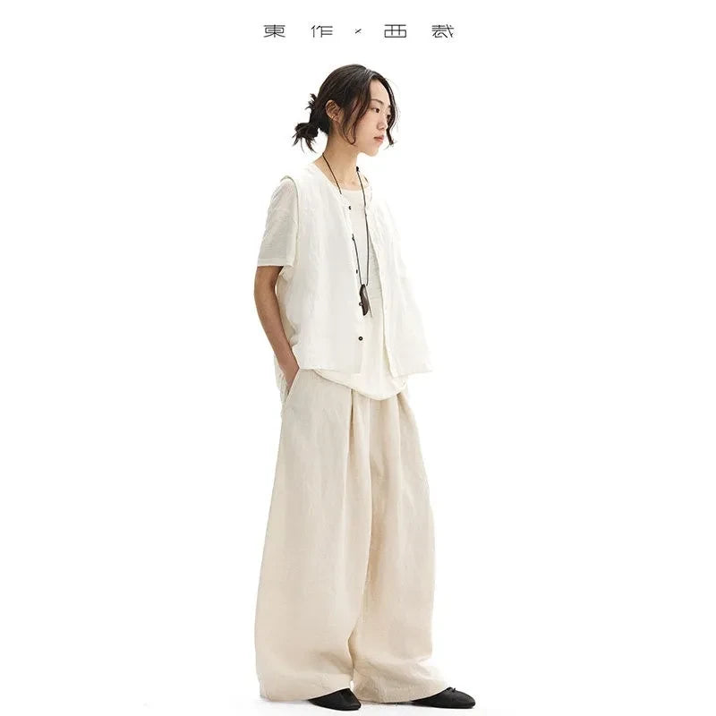 Natural Fiber Linen Pants
